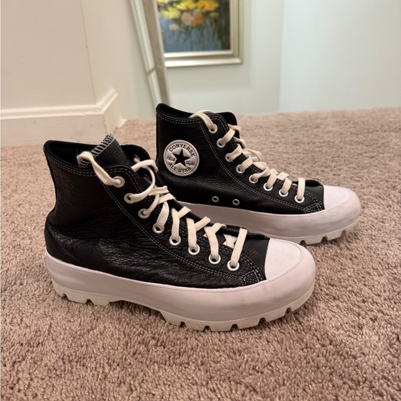 Converse Shoes - Converse Chuck Taylor Lugged high top Black and White Chunky Sole Sneakers